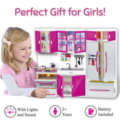 Liberty Imports 3-in-1 playset supports imaginative kitchen roles.