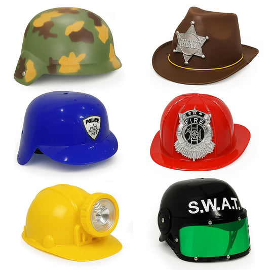 Liberty Imports police hat for kids, ideal for imaginative pretend play.