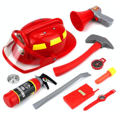 Liberty Imports hatchet and crowbar tools complete the firefighter set