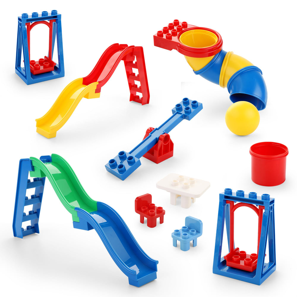 Table and chairs support collaborative tabletop activities and group storytelling