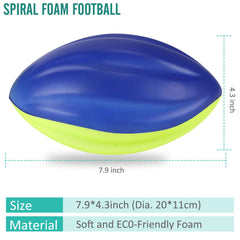 Liberty Imports foam spiral football with grooved grip, indoor-outdoor play, beginner-friendly