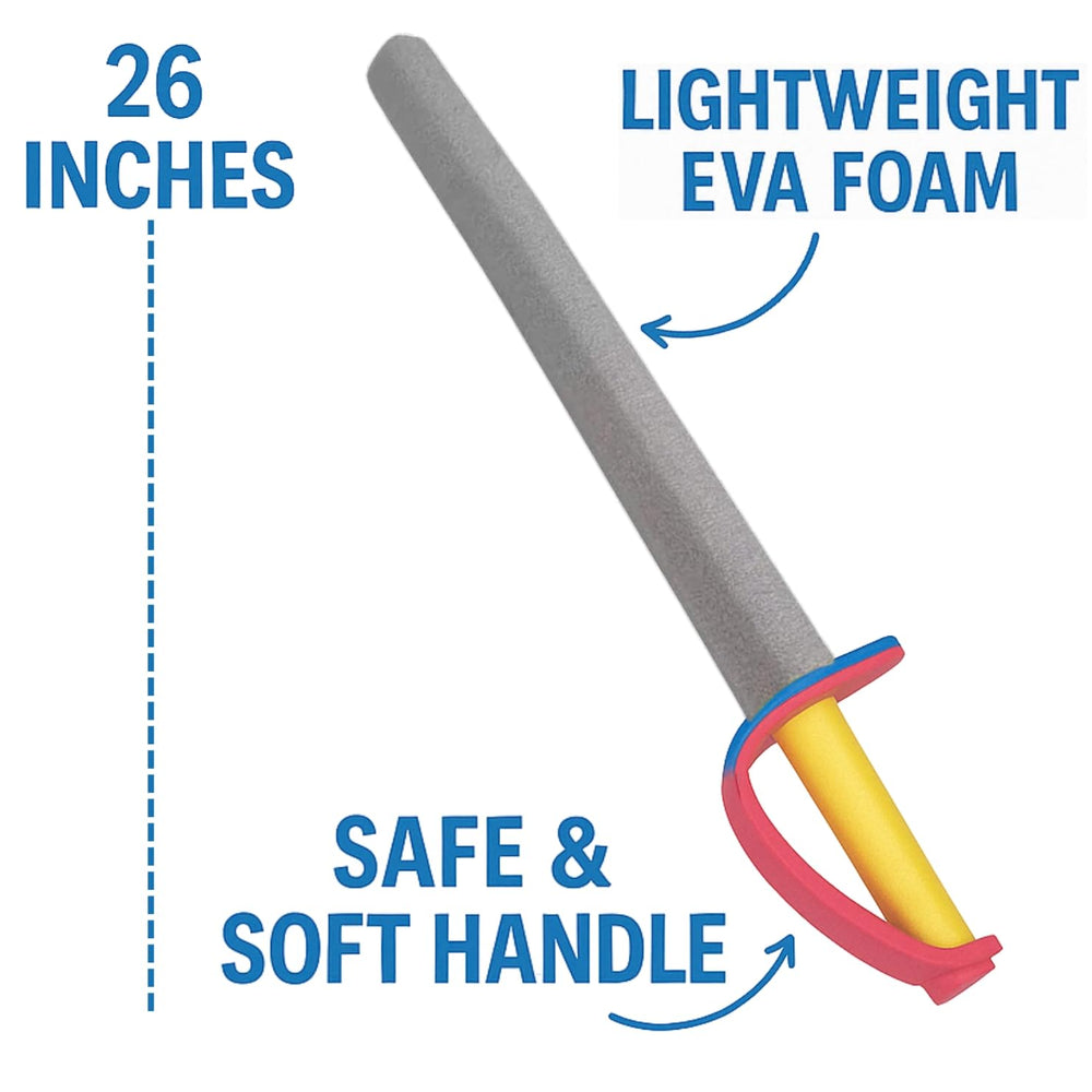 Liberty Imports eight-pack giant pirate foam swords for lively party activities.