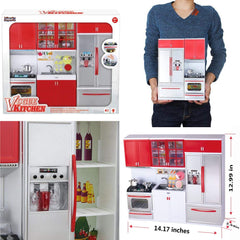 Liberty Imports Gourmet Red Doll Kitchen full set fuels rich storytelling experiences.