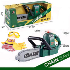 Liberty Imports front-facing toy chainsaw supports interactive storytelling during playtime