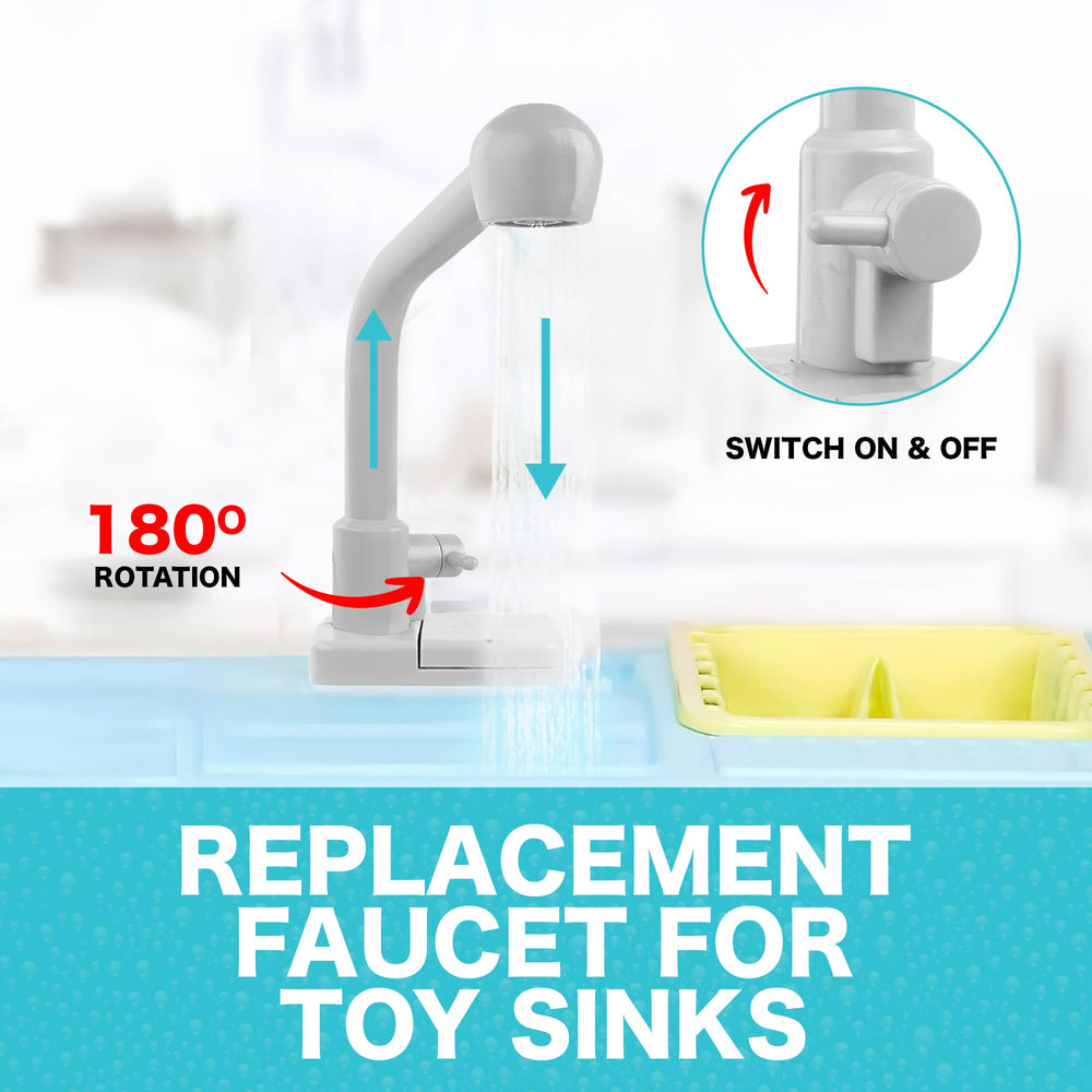 Liberty Imports faucet battery compartment keeps power tidy for playtime