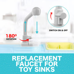 Liberty Imports faucet battery compartment keeps power tidy for playtime