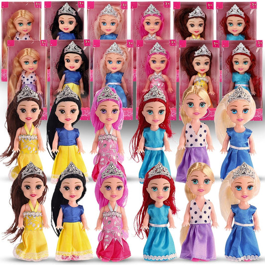 Liberty Imports 12-pack Little Royal Princess dolls in box front ready for gifting
