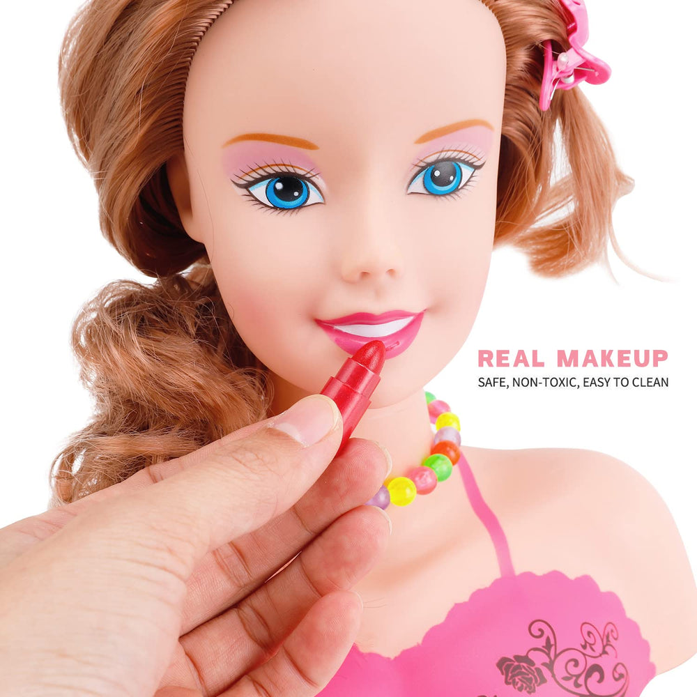 Liberty Imports washable makeup set for pretend beauty play and cleanup.