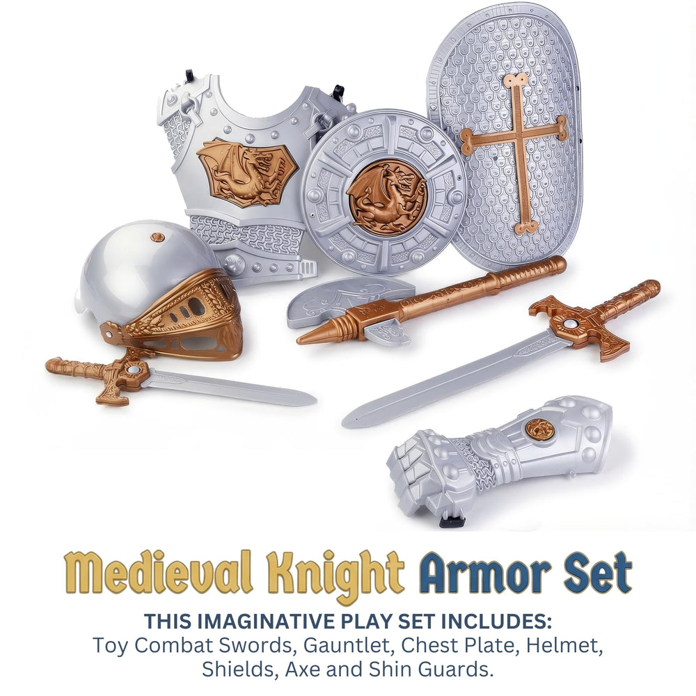 Liberty Imports knight shield adds realistic size for safe, engaging shield battles.