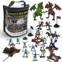 Liberty Imports knights figure in heroic pose for imaginative pretend battles.