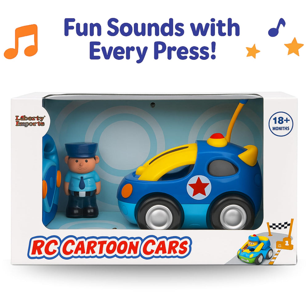 Liberty Imports My First Cartoon RC Car packaging, ready for gifting