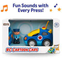 Liberty Imports My First Cartoon RC Car packaging, ready for gifting