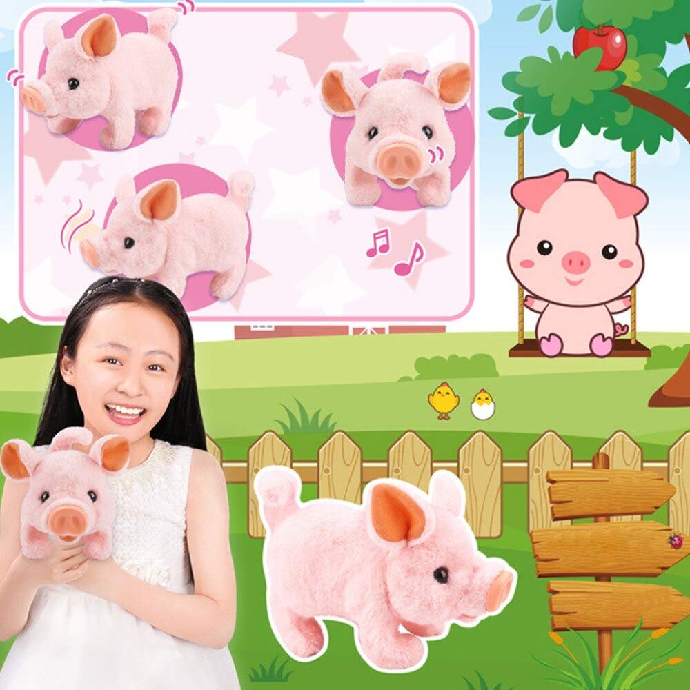 Liberty Imports My Pet Pig plush feels soft and cuddly for kids