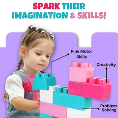 Liberty Imports pastel giant blocks ideal for group play and cooperation