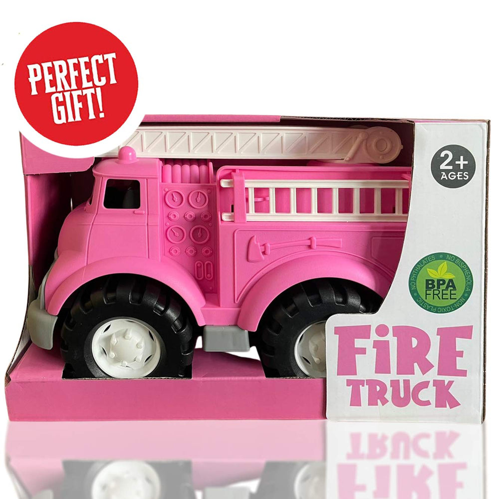 Gift-ready pink fire truck by Liberty Imports, perfect for birthdays and holidays