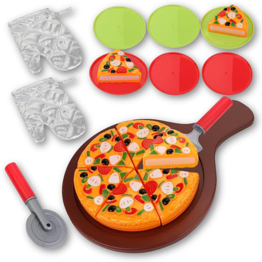 Liberty Imports pizza party board and slices for interactive pretend play