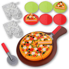 Liberty Imports pizza party board and slices for interactive pretend play