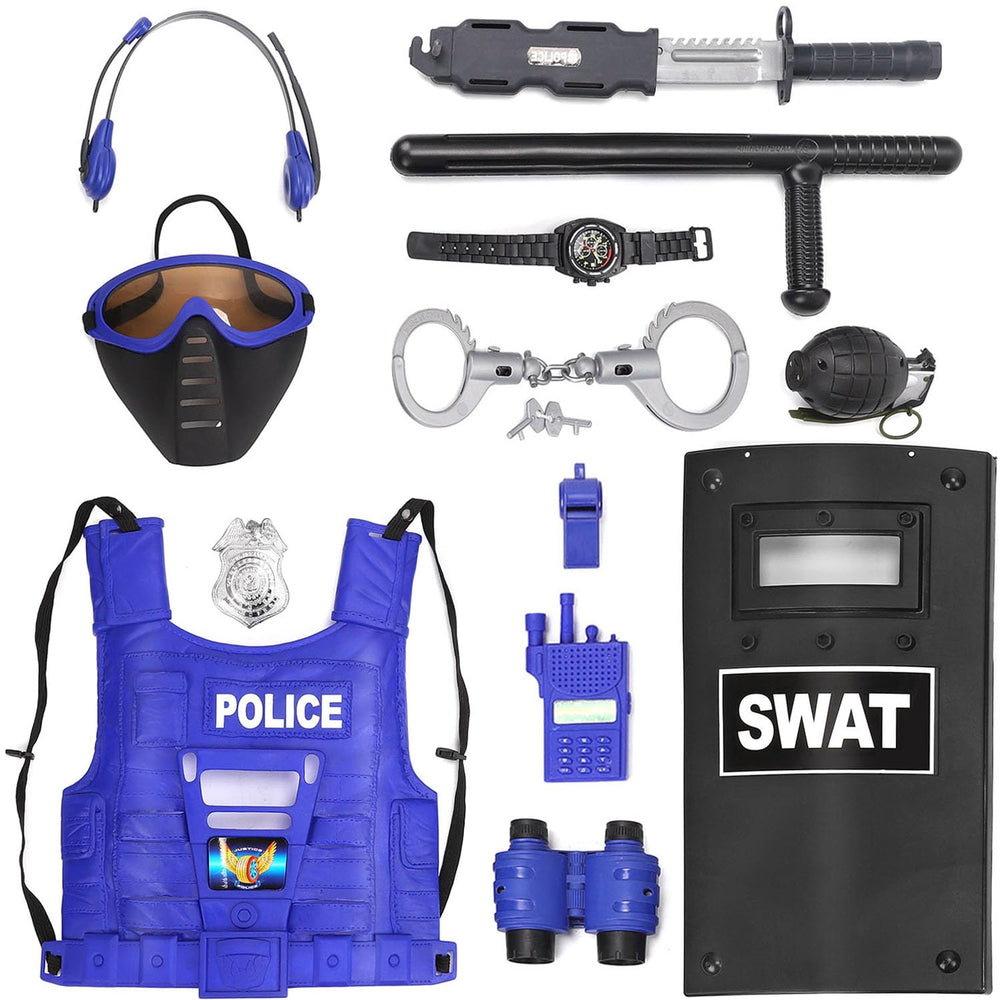Liberty Imports police kit face mask for immersive role-play and safe costumes.