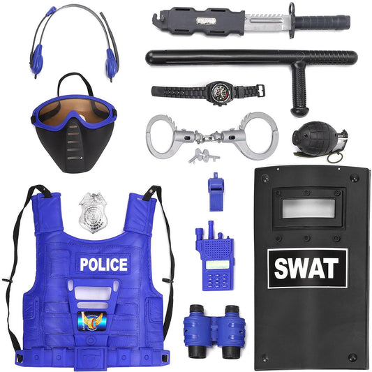 Liberty Imports police kit face mask for immersive role-play and safe costumes.