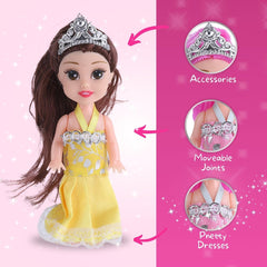 Liberty Imports 4.5-inch posable princess dolls ideal for play and display.