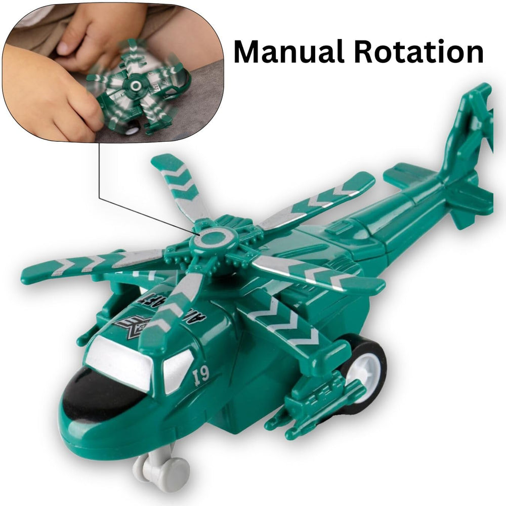 Liberty Imports pull-back helicopter model for dynamic pretend-rescue play