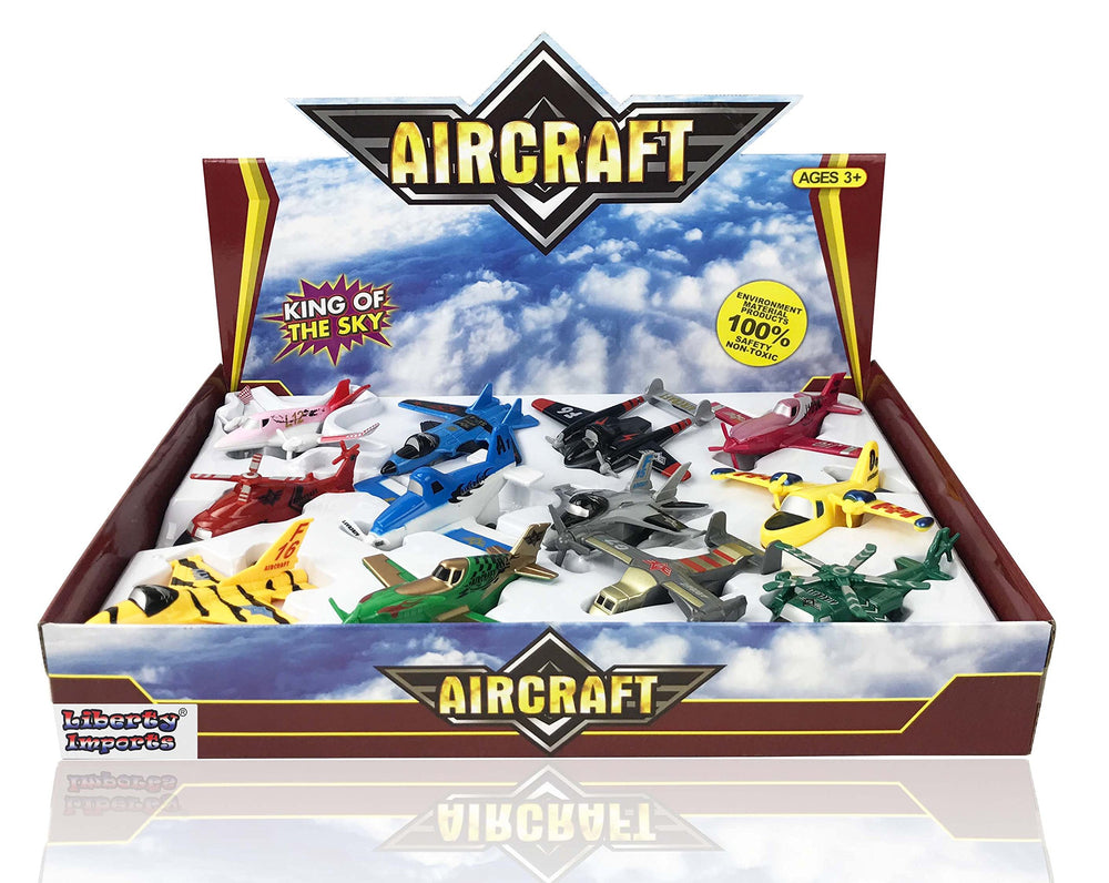 Liberty Imports 12-pack aircraft set for gifting and party decor