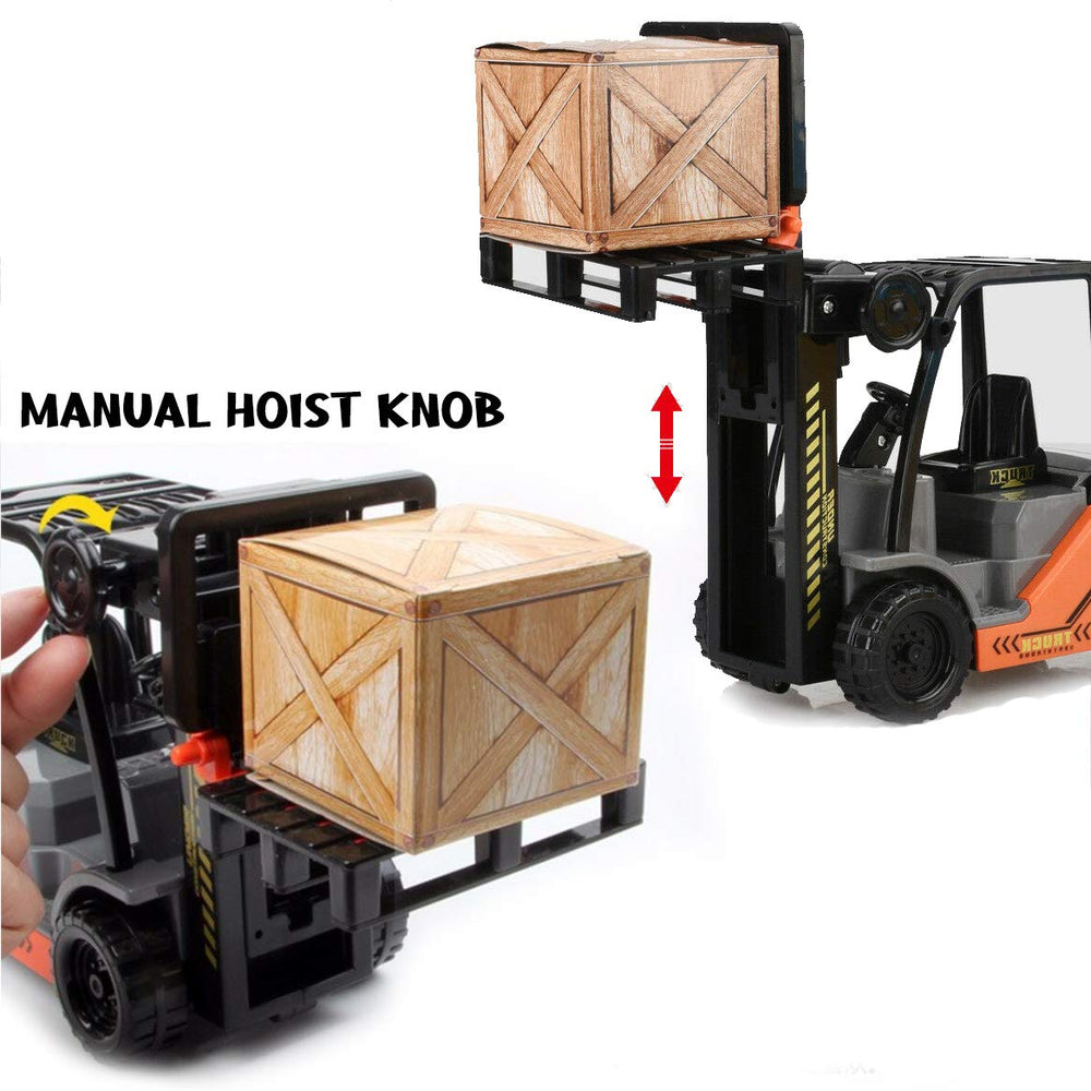 Liberty Imports forklift cargo piece for realistic loading and unloading play.