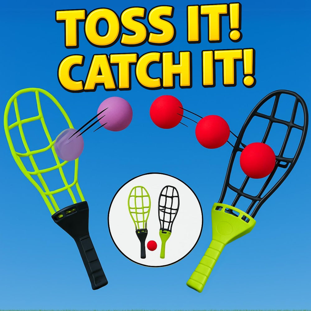 Liberty Imports Trackball Sport Chuck and Catch Ball: jumbo rackets for easy catches