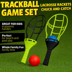Ages 6 and up friendly design from Liberty Imports Trackball Sport Chuck and Catch Ball