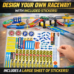 Traffic cones, lamps, signs and accessories for realistic racing scenes