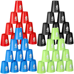 Libima 48-piece stacking cups in four colors for fast-paced play and family fun.