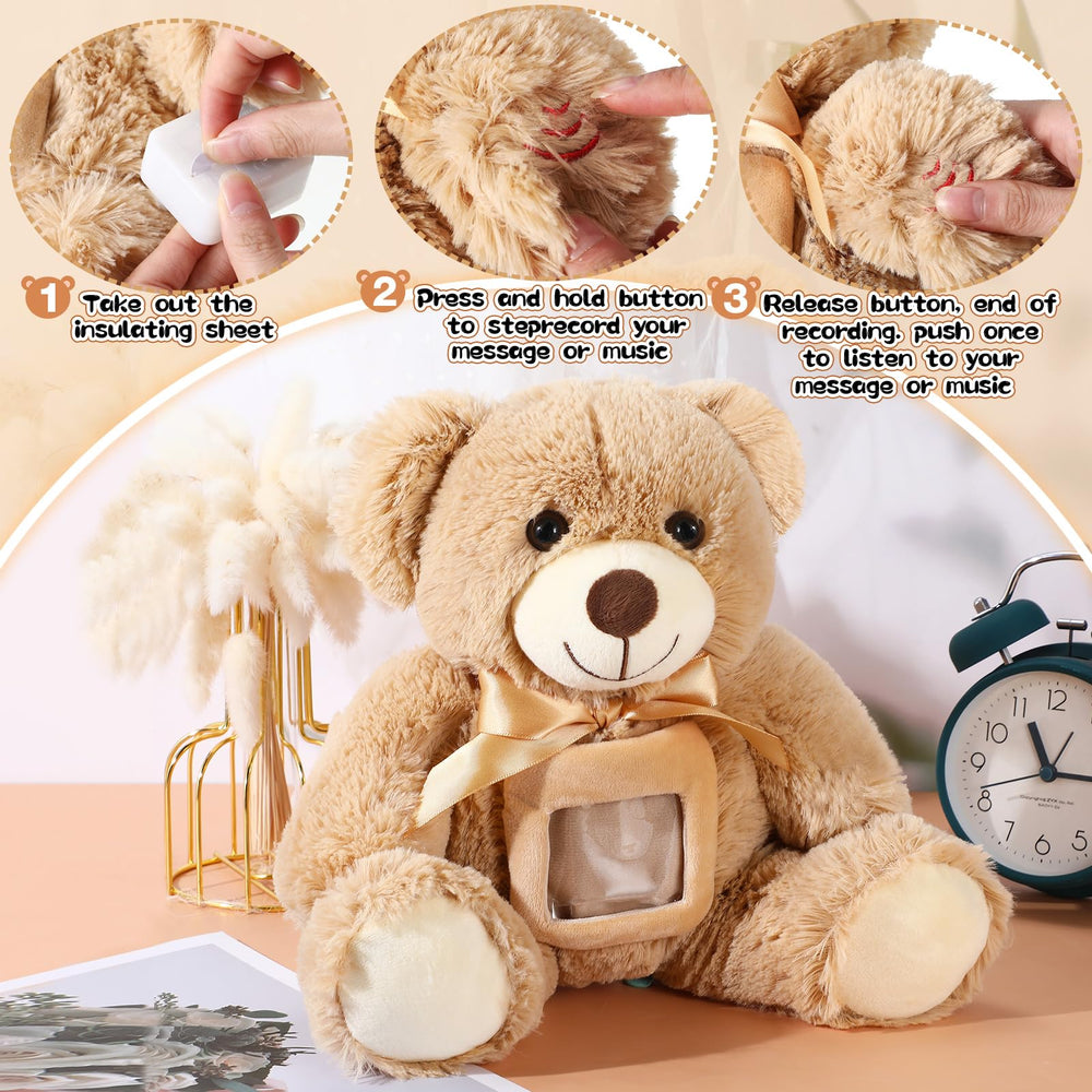 Libima Photo Frame Bear includes a small slot for photos or notes.
