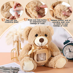 Libima Photo Frame Bear includes a small slot for photos or notes.