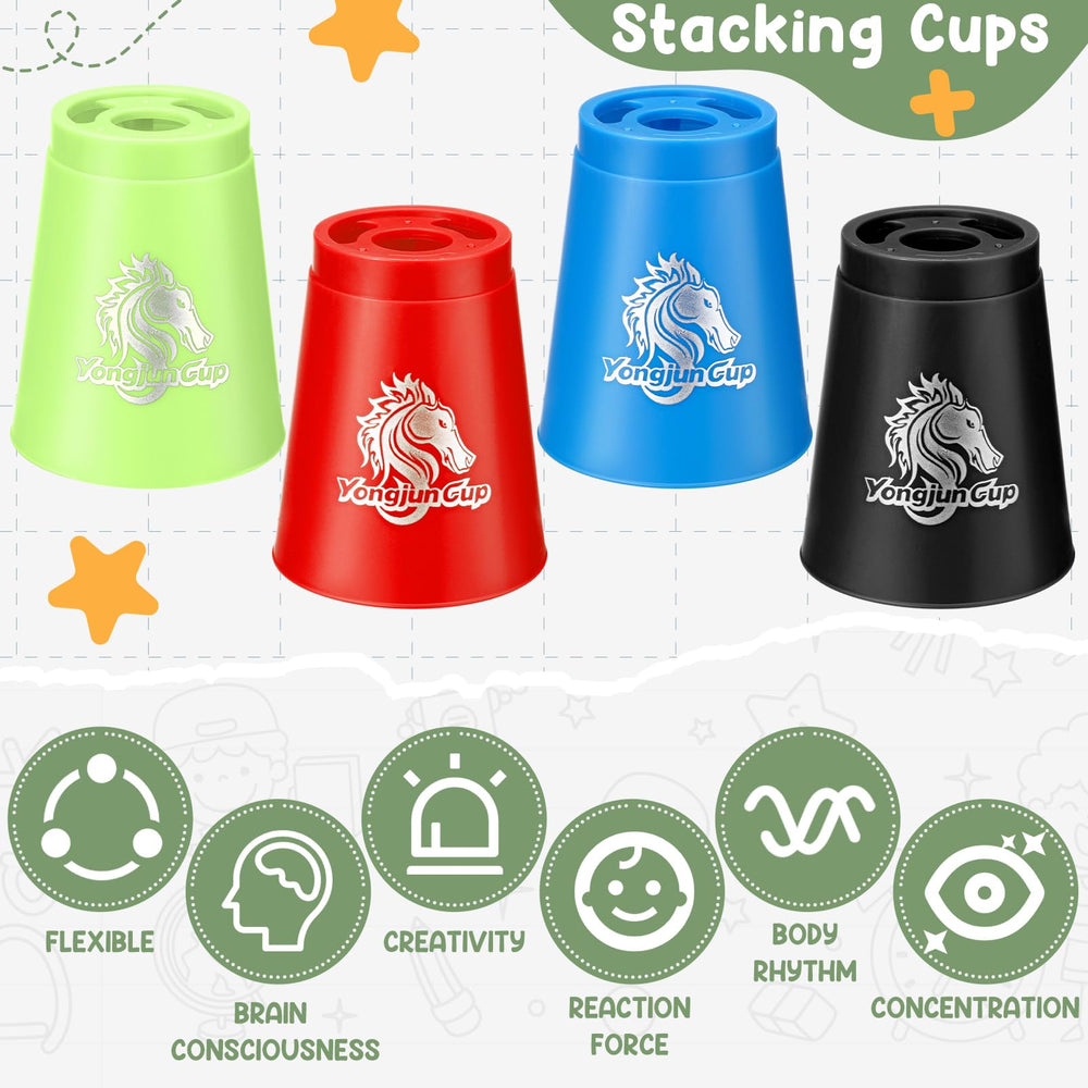 Anti-slip frosted surface improves grip during intense stacking sessions.