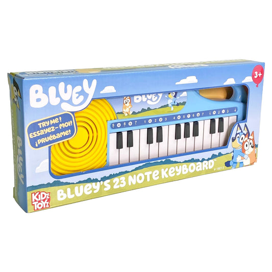 License 2 Play Bluey 23-note keyboard front view for portable music learning.