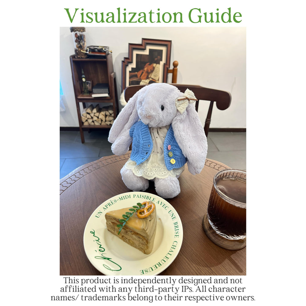 LICHADUOLE lace clip on 30cm plush bear for delicate detail
