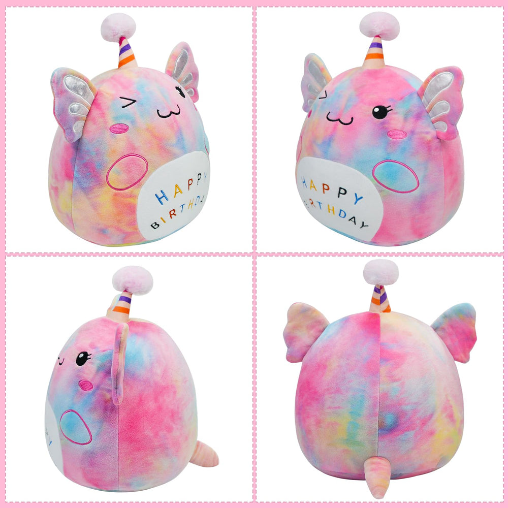 LICSOR Axolotl plush with birthday hat detail, fun gifting reference