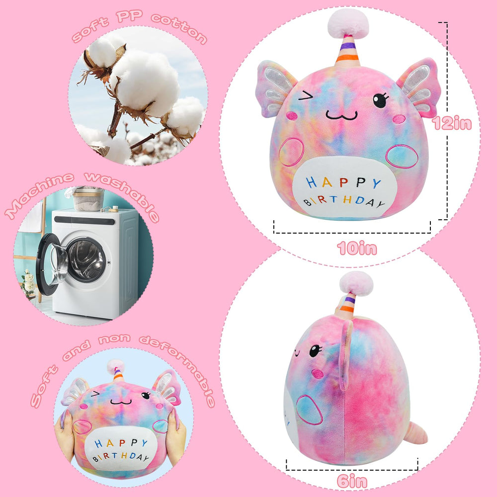 LICSOR Axolotl plush close-up face, ultra-soft skin-friendly fabric
