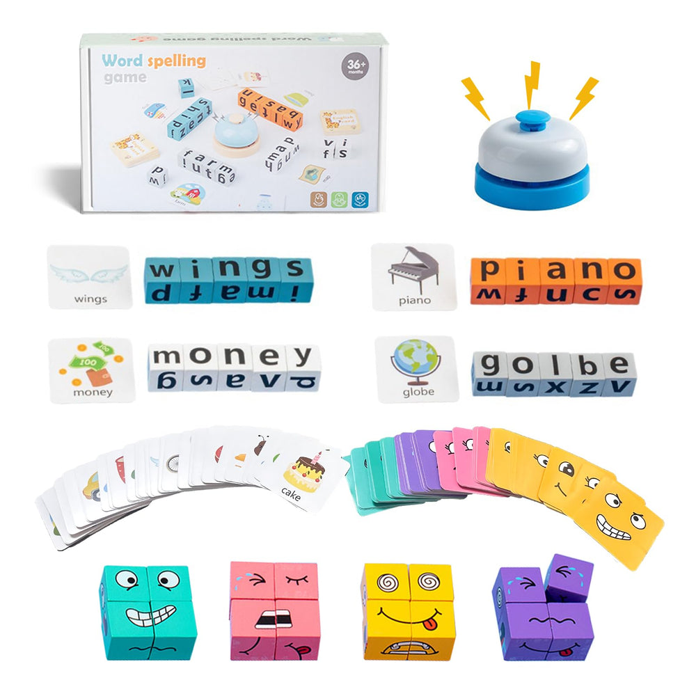Lielyhod face changing cubes for expressive play and early vocabulary practice