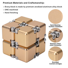 Lifidea Infinity Cube metal unfold: smooth rotation to aid concentration during work.