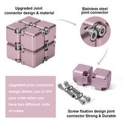 Lifidea Infinity Cube Pink folding action demonstrates endless shape transformation.