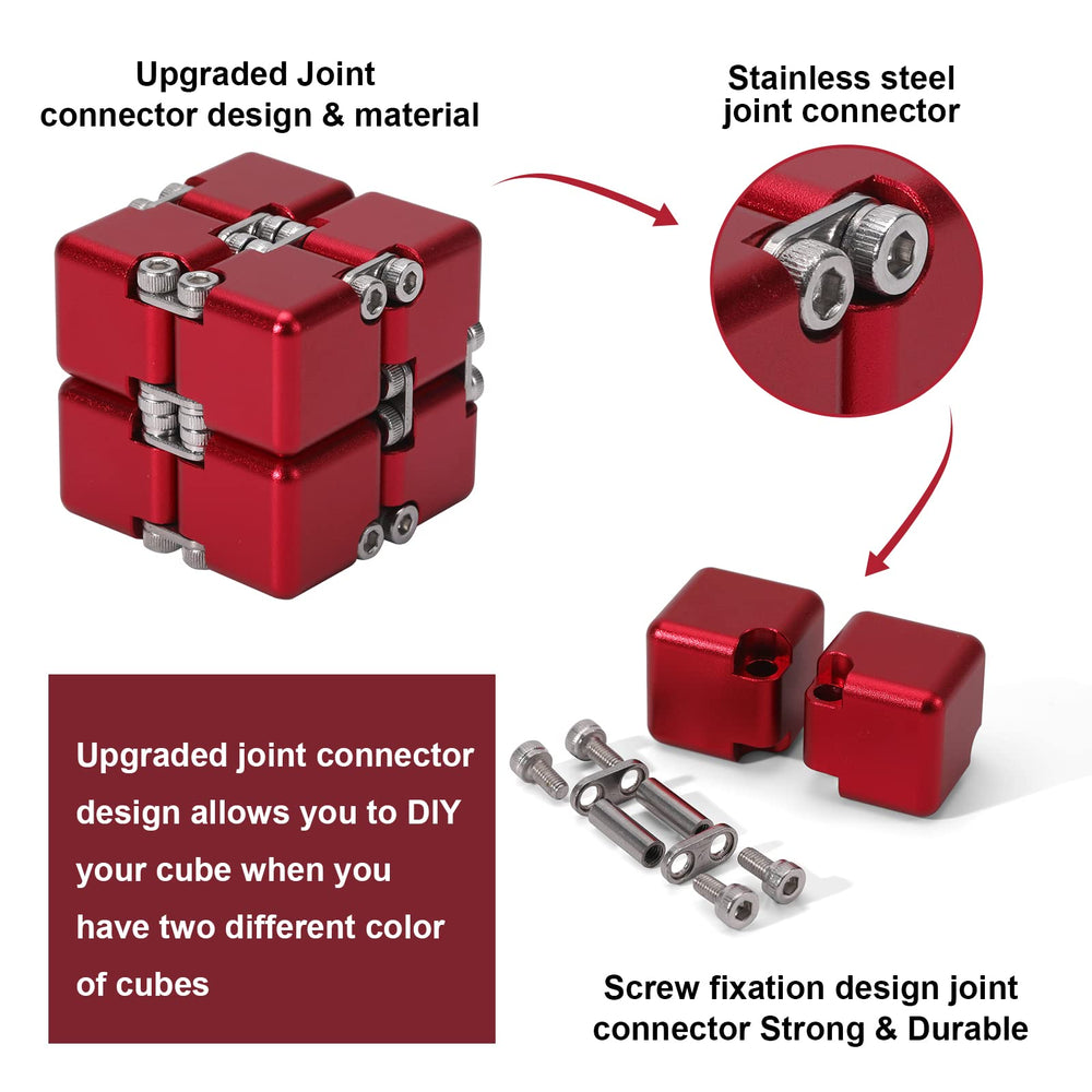 Lifidea aluminum cube with authentic metal texture promotes satisfying tactile feedback.