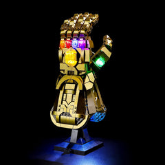 LIGHTAILING Infinity Gauntlet LED light kit illuminates the stones vividly for display