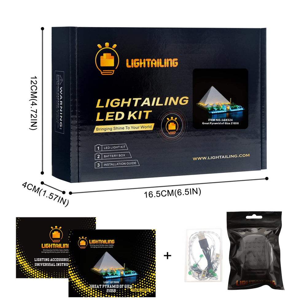 Lightailing pyramid lighting display emits warm glow for evening viewing