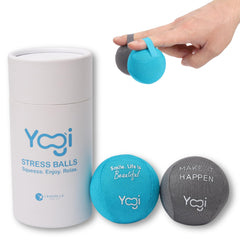 Lightbulb Ideas Yogi stress ball with finger grip strap for focused hand exercises