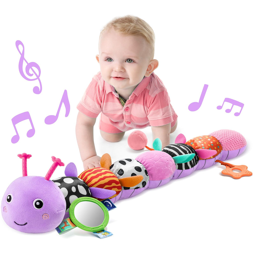 LightDESIRE baby caterpillar head melody soothes infant playtime.