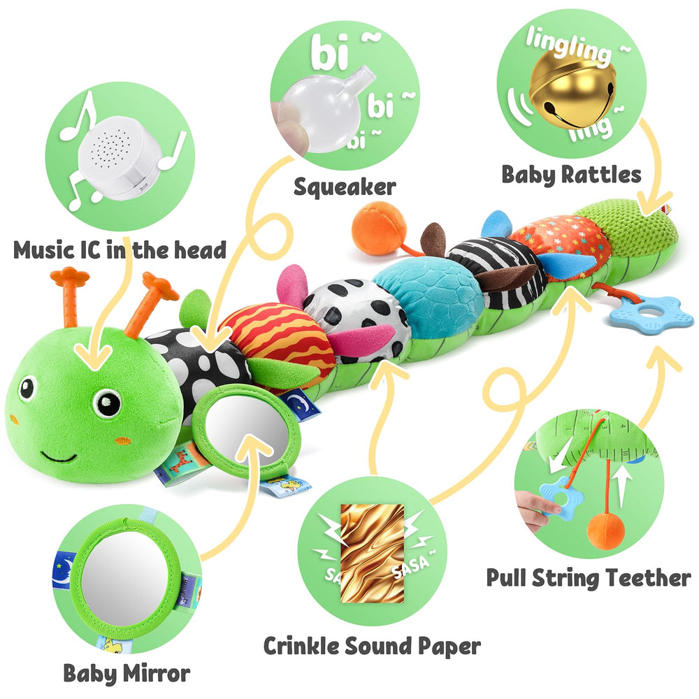 LIGHTDESIRE caterpillar mirror at neck encourages self-play and focus