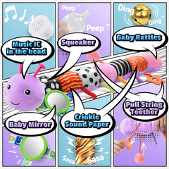 LIGHTDESIRE caterpillar body with mirror promotes visual tracking and curiosity