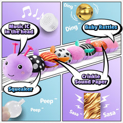 LIGHTDESIRE caterpillar body emits three distinct sounds for auditory exploration.