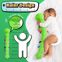 LIGHTDESIRE teething-friendly caterpillar toy soothes gums for early months.